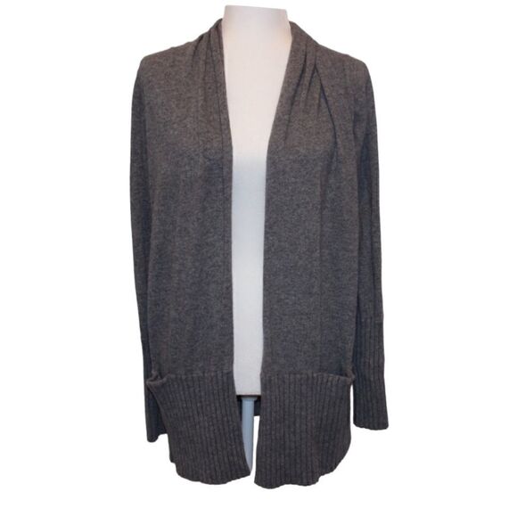 Banana Republic Gray Cashmere Cardigan Sweater Women Size L Large - Picture 1 of 12